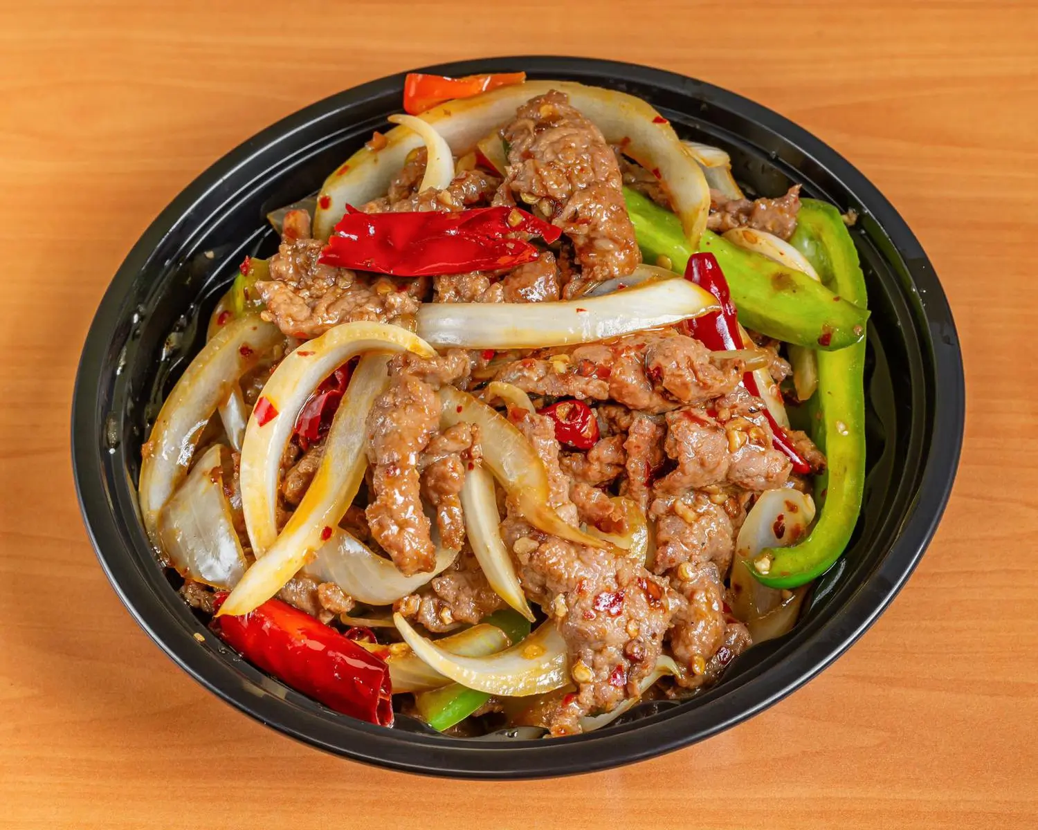 Spicy Beef with Onions at Kungfu Rice，a Asian Restaurant in Houston