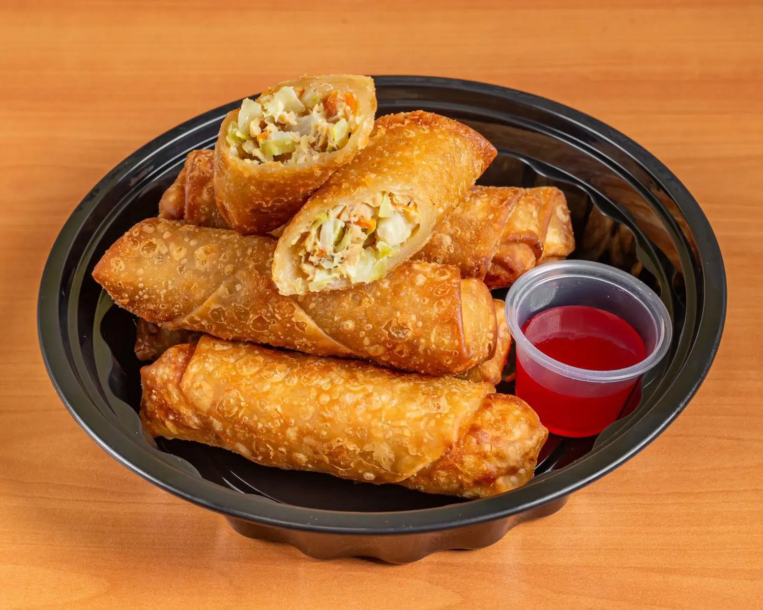 Fried Spring Rolls and Dipping Sauce at Kungfu Rice，a Asian Restaurant in Houston
